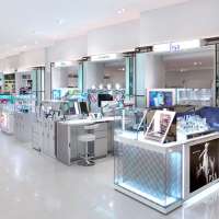 Factory price cosmetic mall display showcase furniture cosmetic retail store design