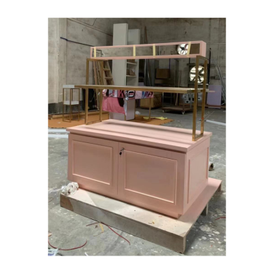 Customized contact lens display stand MDF baking paint cosmetic display cabinet Makeup counter display