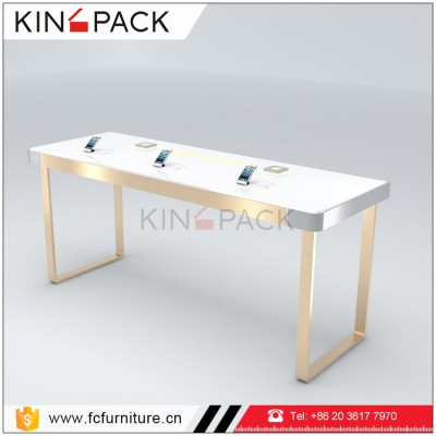 China manufacturer custom made cheap mobile phone display counter table for cellphone for sale